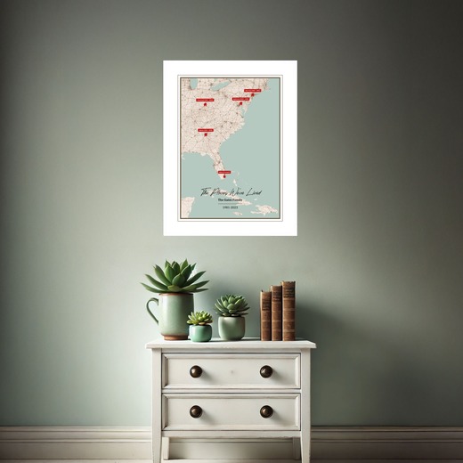 The Places We Lived In Poster - Street Map 7