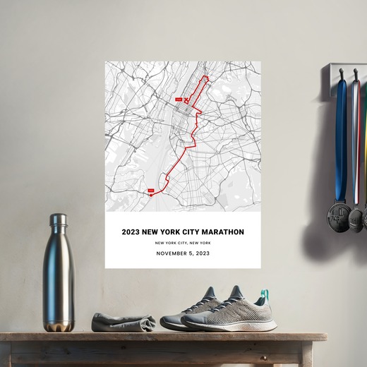 2023 New York City Marathon Poster - Route Map 7