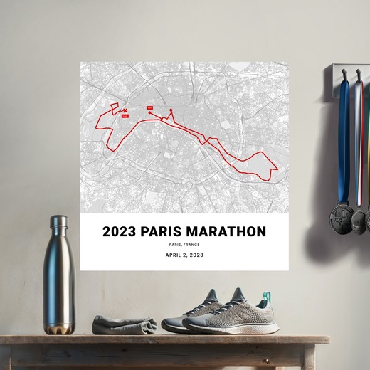 2023 Paris Marathon Poster - Route Map 7