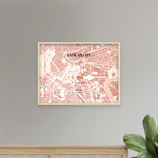Vatican City Poster - Street Map 7