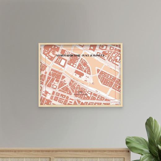 Notre-Dame de Paris Poster - Street Map 7