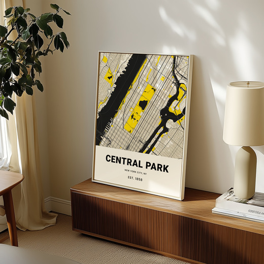 Central Park Poster - Street Map 7