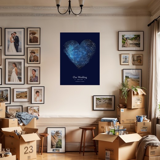 Our Wedding Poster - Starry Celestial Map 7