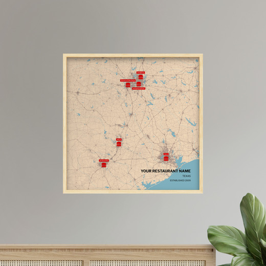Our Restaurants Map Poster - Street Map 7