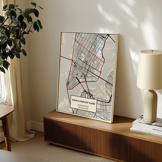 Our Delivery Area Map Poster - Street Map 7