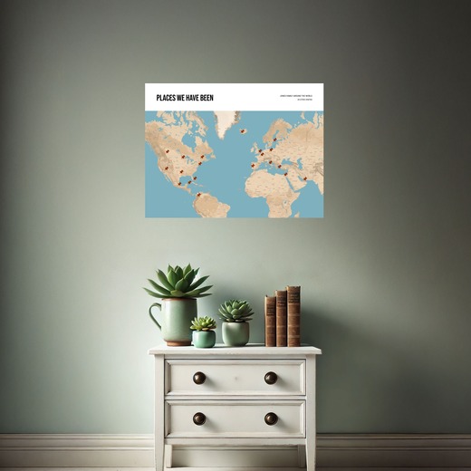 Places We Have Been Poster- Terrain Map 7