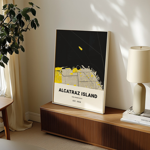 Alcatraz Poster - Street Map 7