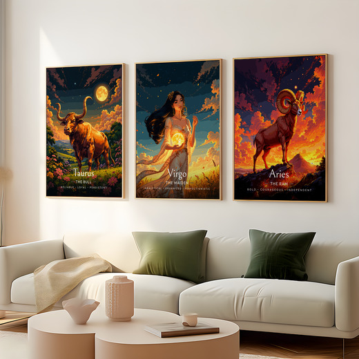 Virgo in Enchanted Surrealism Print - Custom Zodiac Sign Poster 7