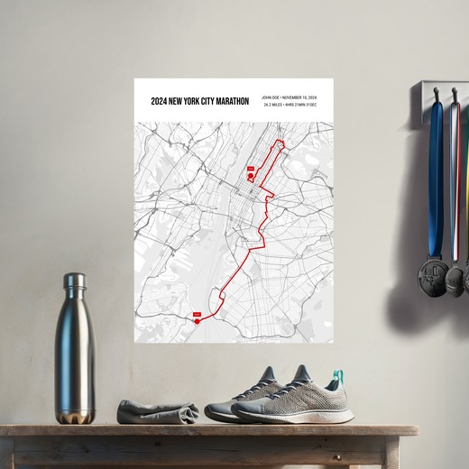 2024 New York City Marathon Poster - Route Map 7