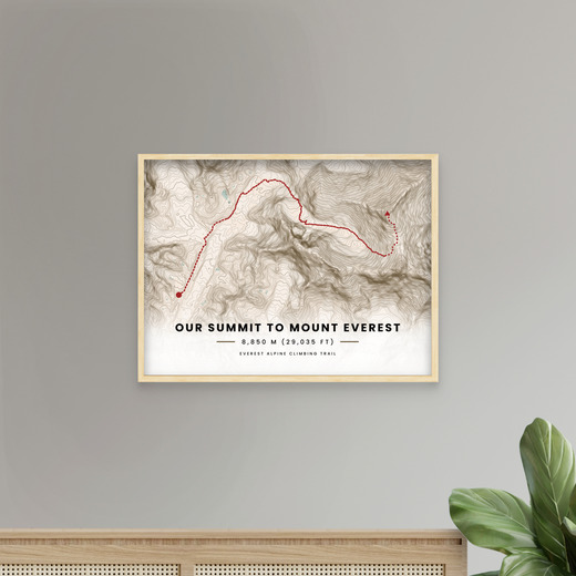 Our Summit: Mount Everest Poster - Route Map 7