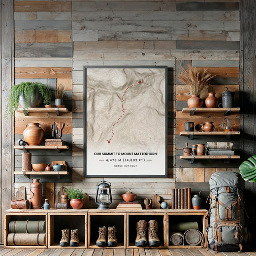 Our Summit: Mount Matterhorn Poster - Route Map 7