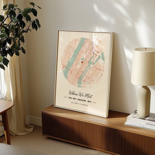 Where We Met Poster - Street Map 7