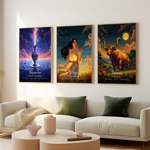 Virgo in Enchanted Surrealism Print - Custom Zodiac Sign Poster 8