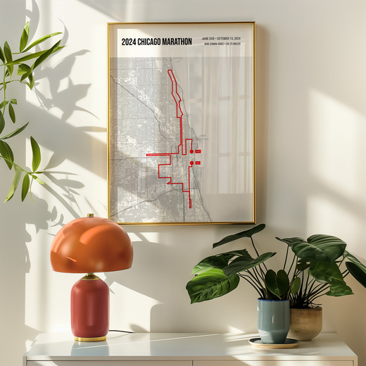 2024 Chicago Marathon Poster - Route Map 8