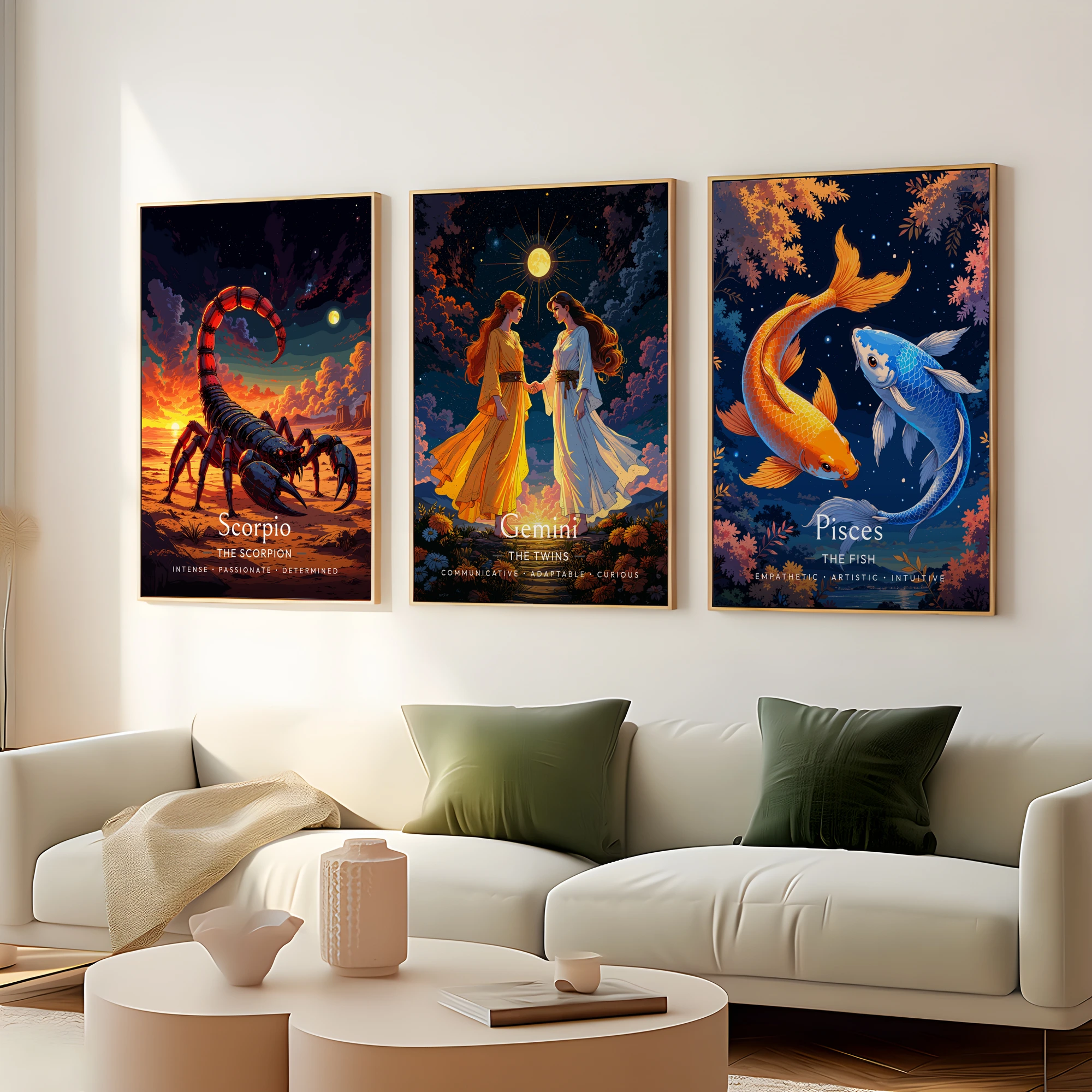 Gemini in Enchanted Surrealism Print - Custom Zodiac Sign Poster