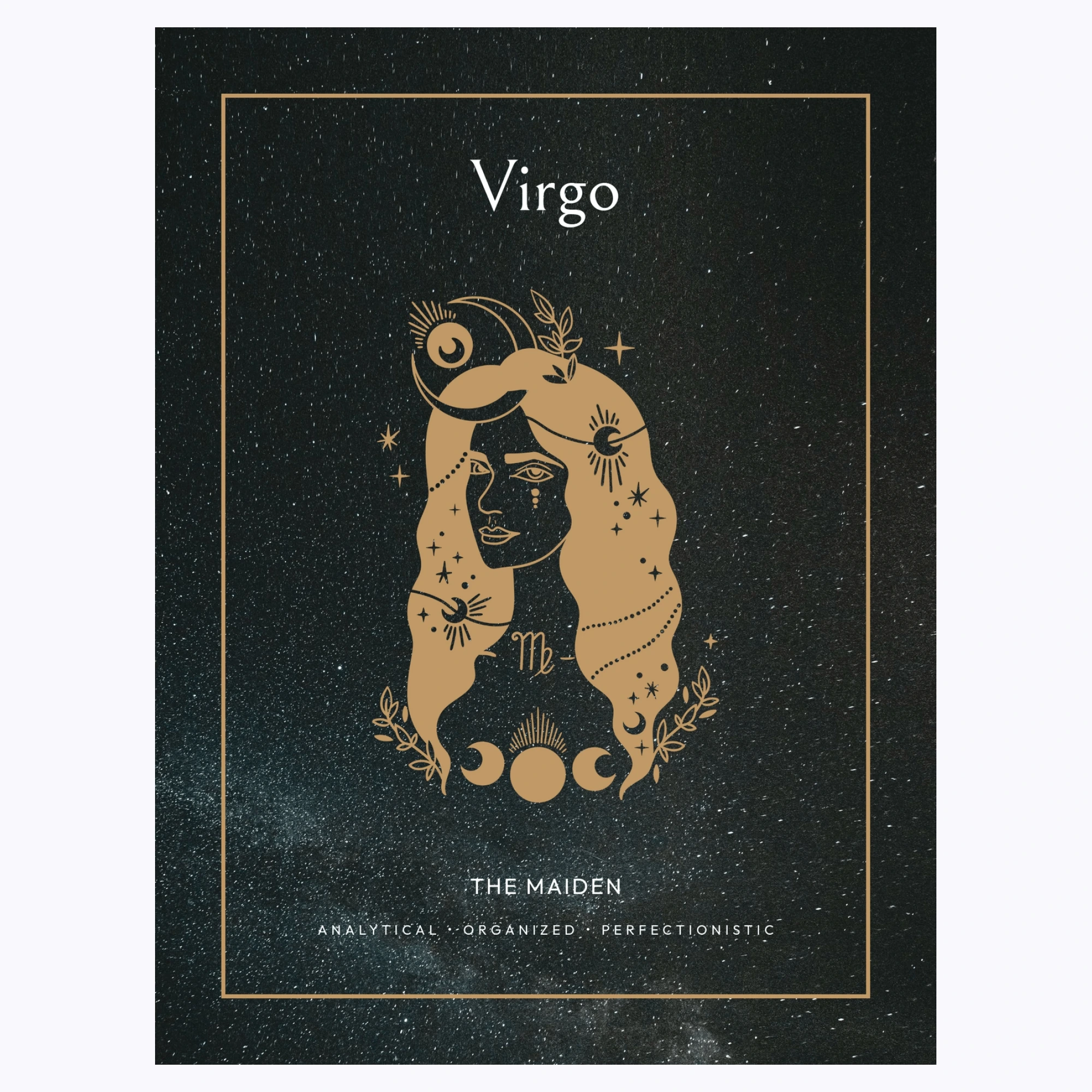 Virgo in Block Print - Custom Zodiac Sign Poster - Custom Design