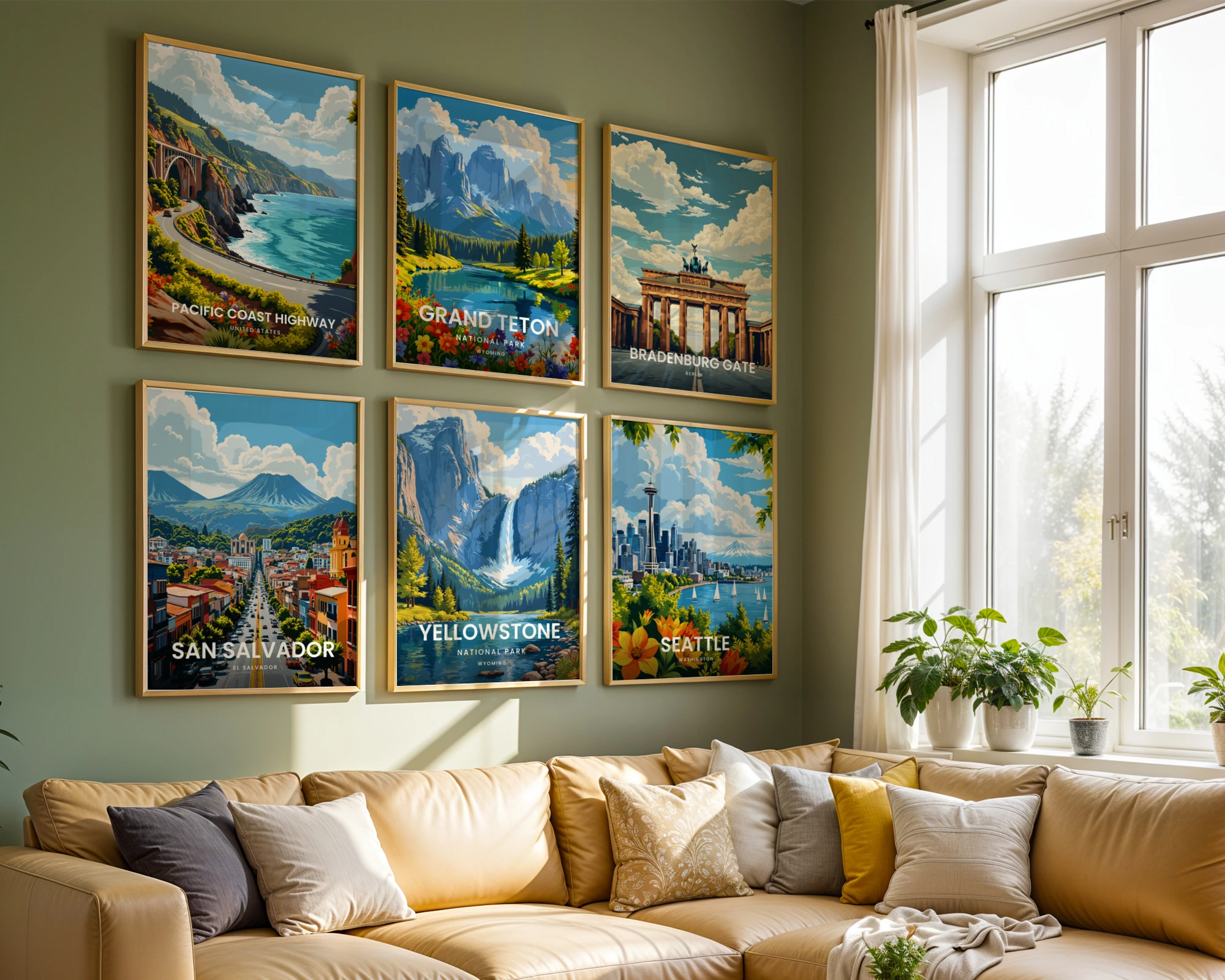 Yellowstone National Park Travel Print - Vintage Travel Art Poster