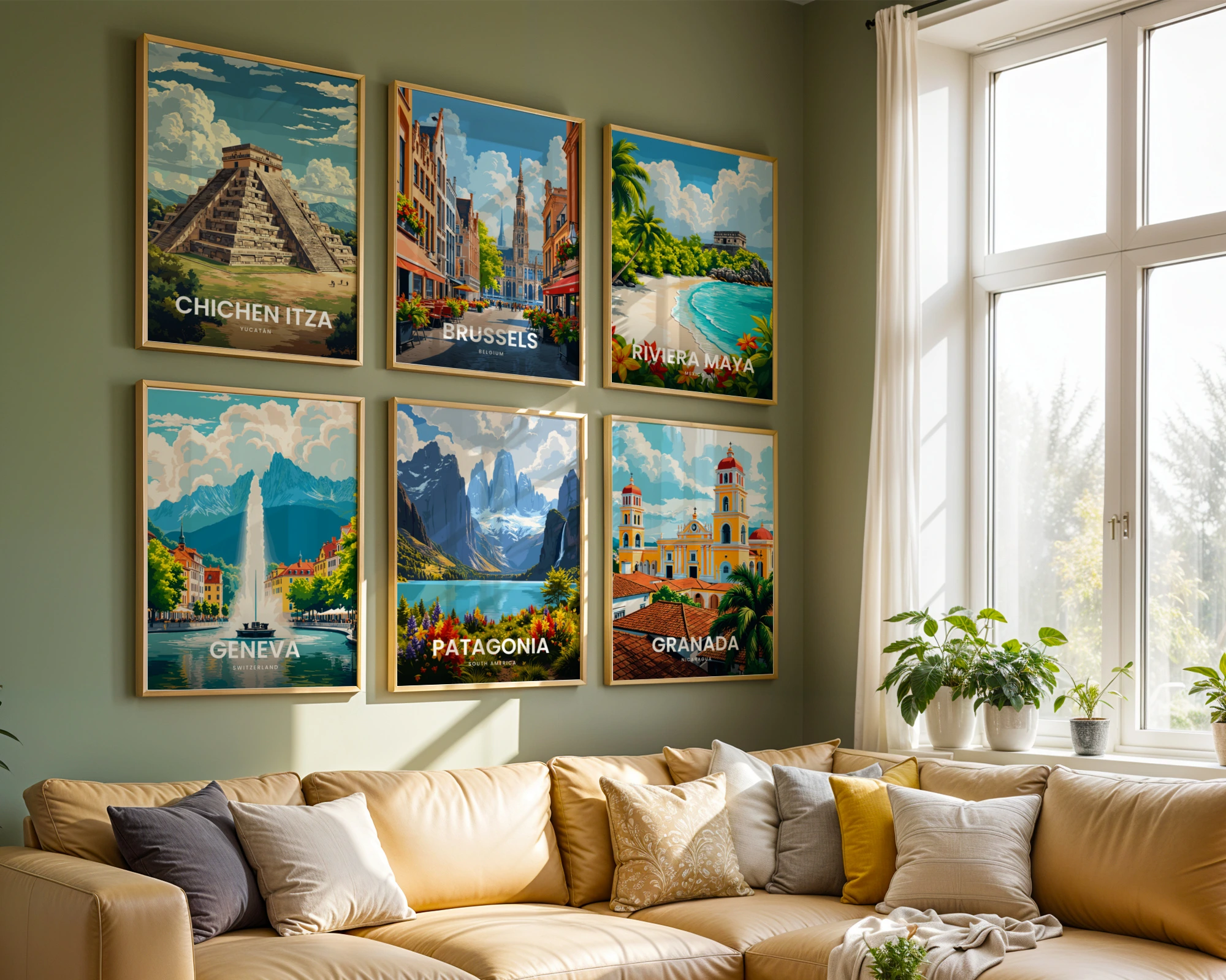 Patagonia Travel Print - Vintage Travel Art Poster - Custom Design